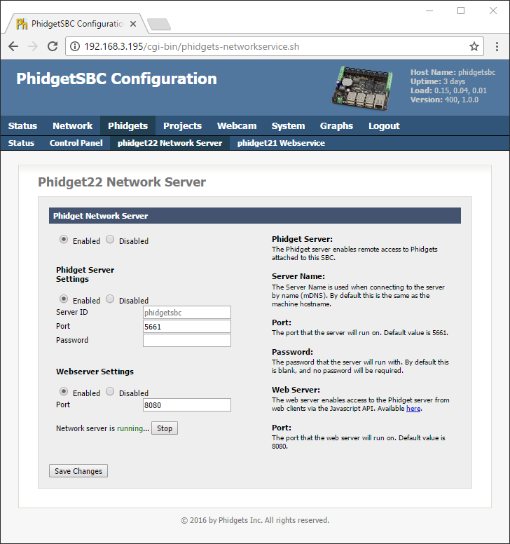 OS - Phidget SBC - Phidgets Support
