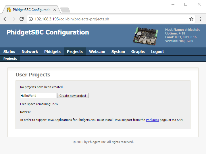 OS - Phidget SBC - Phidgets Support